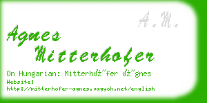 agnes mitterhofer business card